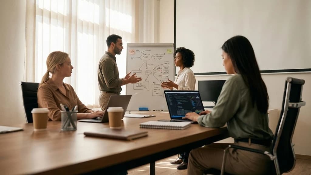 Team working on KI implementation project